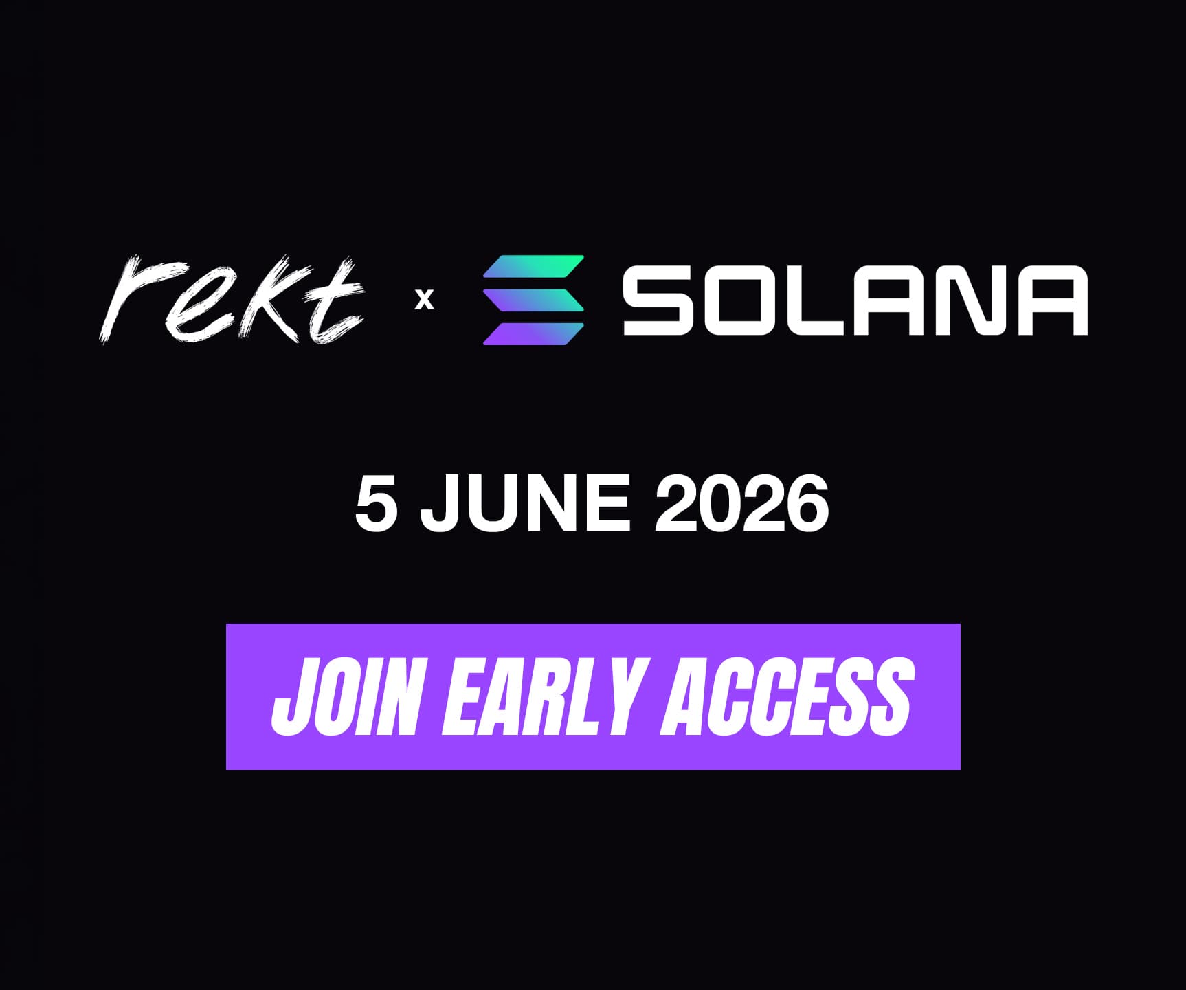 Rekt x Solana Sol Berry launch banner